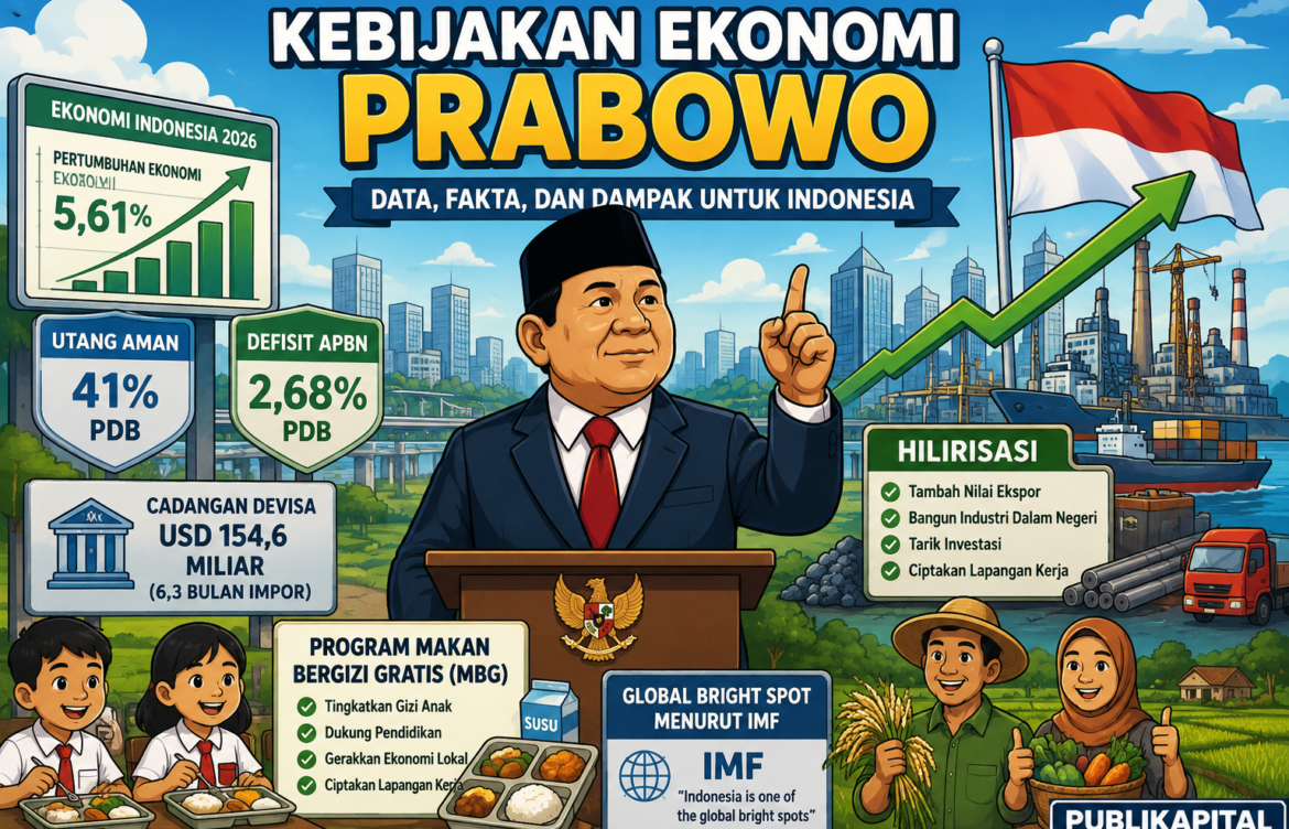Kebijakan Ekonomi Prabowo 2026: Data IMF, MBG, Hilirisasi, dan Fakta Ekonomi Indonesia