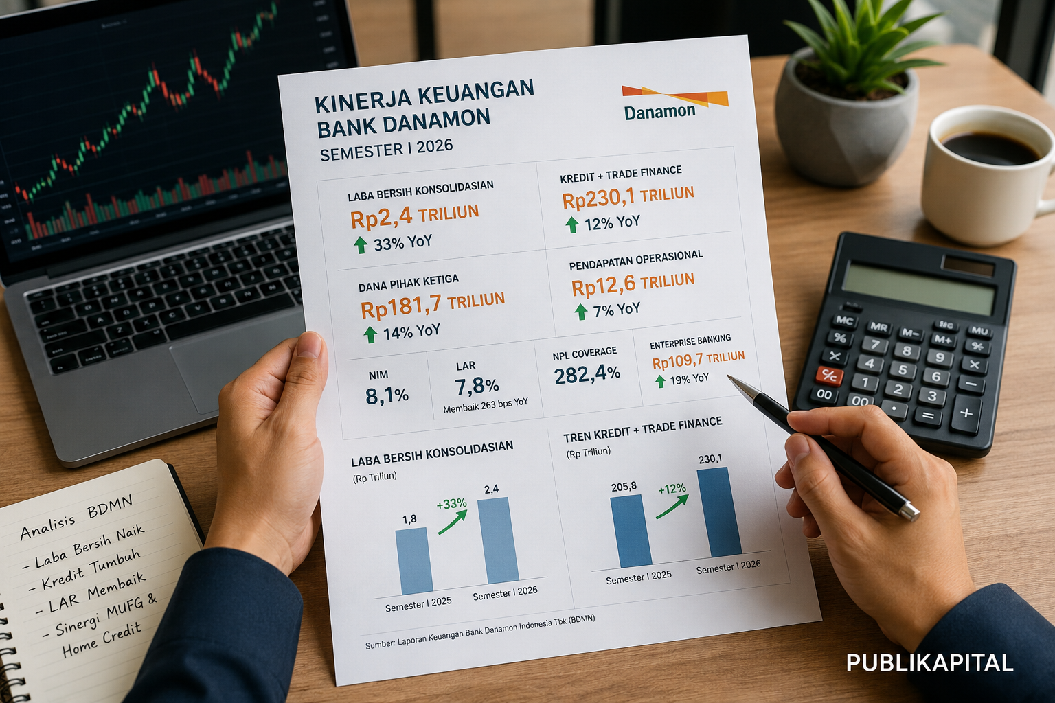 LABA BERSIH DANAMON 2026 TEMBUS RP2,4 TRILIUN, NAIK 33%, APA PENDORONGNYA? 2 LABA-BERSIH-DANAMON-2026-1